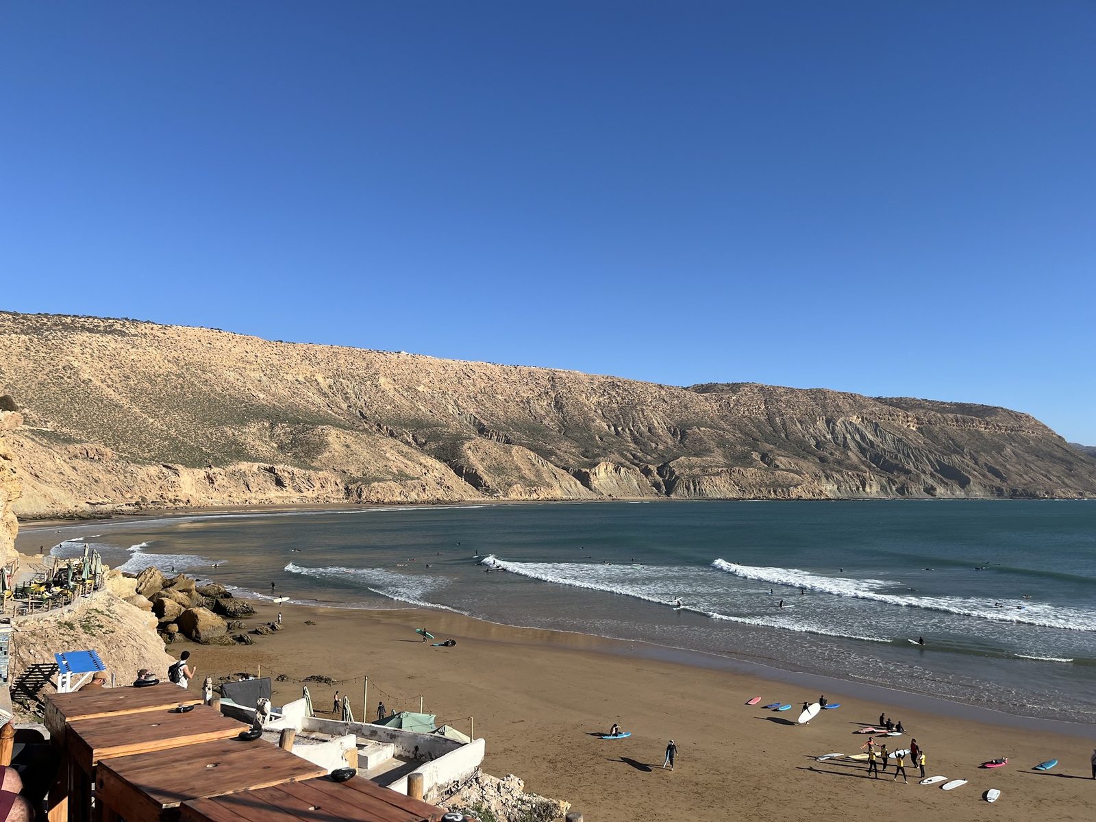 La baie et le point-break d'Imsouane, spot de cours d'Imsouane Surf Club